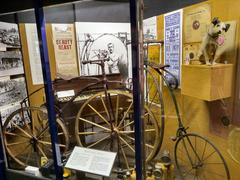 display of Happy Jack Keen, cyclist at Kingston Museum