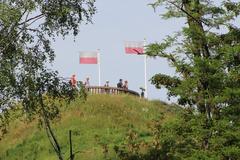 Flags on Kopiec Kościuszki