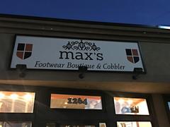 Max's Boutique and Cobbler storefront