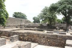 Kondapalli Fort view from a distance with stone walls and greenery