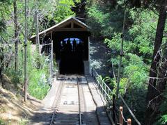 Cerro San Cristobal funicular cable cars in Santiago, Chile