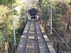 Funicular tracks and lower terminal at Cerro San Cristóbal