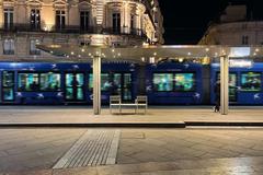 Montpellier tramway station at Comédie Esplanade in 2023