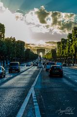 Sunset at the Arc de Triomphe