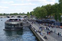 Parc Rives de Seine near Pont Alexandre III in Paris