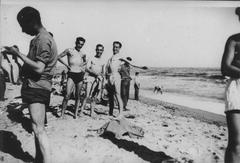 Republican refugees on the beach at the Argelès-sur-Mer concentration camp