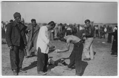 First bath at Argelès-sur-Mer concentration camp