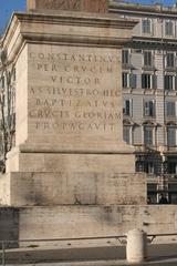 Obelisco Lateranense with inscription dedicated to Emperor Constantine the Great