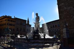 Fountain of Neptune in Florence Italy