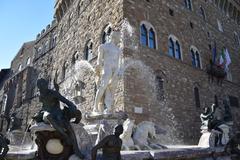 The Fountain of Neptune in Florence, Italy