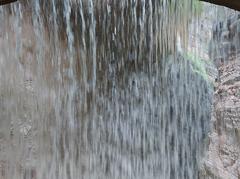 Ponte Alto ravine waterfall viewed from behind