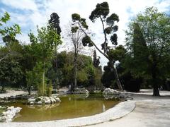 Athens National Gardens with lush greenery and clear blue sky