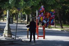 Panoramic view of central Athens, Greece on a sunny day, November 5, 2021