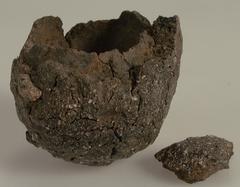 Gallo-Roman clay crucible from archaeological excavations in Rennes