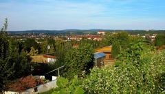 City panorama of Pirna with Schloss Sonnenstein in the center