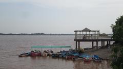 Boats and viewpoint at Rawal Lake, Islamabad