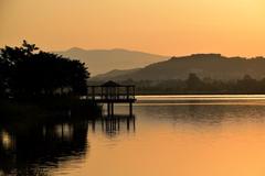 Viewpoint pier at Lake View Park in Rawal Lake, Islamabad