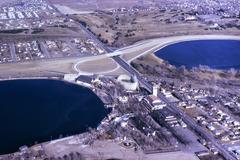 Aerial view of Lake Side amusement park in Denver, Colorado, 1966