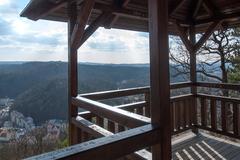 Karlovy Vary view from the gazebo U Tří křížů