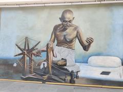 Mahatma Gandhi painting at National Charkha Museum