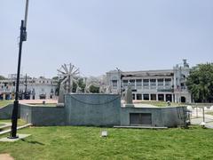 Silver Charkha at National Charkha Museum front view