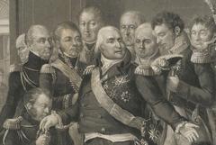 Charles François Marie Le Prévost de Basserode kissing the hand of King Louis XVIII