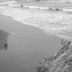 Fisherman and Seagulls at Sutro Baths, San Francisco