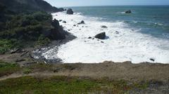 Cliff overlooking beach by Eagle Point labyrinth