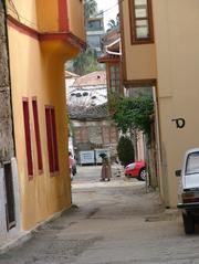 side street view in a Turkish town