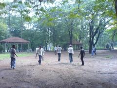 Cricket match in progress at National Park