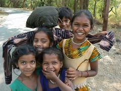 happy kids playing outdoors