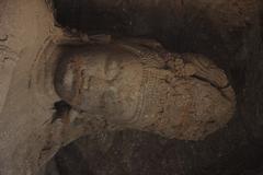 Exterior of Elephanta Caves, UNESCO World Heritage Site in Mumbai