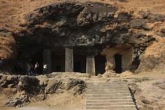 Elephanta Caves temple dedicated to Hindu god Shiva