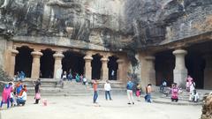 Inner view of Elephanta Caves