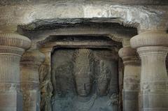 Elephanta Island Trimurti sculpture in Mumbai