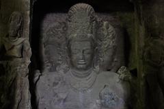 Sadashiva statue in Elephanta Caves