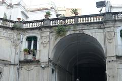 closed main door of Palazzo Serra di Cassano in Naples