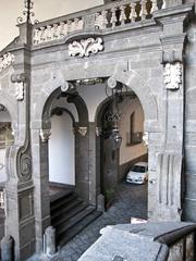 Palazzo Serra di Cassano arcades in Napoli