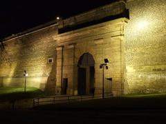 New Gate in Prague-Vyšehrad at night