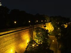 Vyšehrad fortress at night