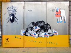 a load of rubbish in Leake Street, London