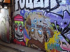 Graffiti art on Leake Street in London