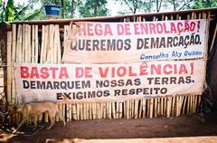 Guarani Kaiowa families in Ita'y Village, Dourados, Brazil