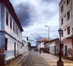 Historic center of Montes Claros with partly cloudy sky