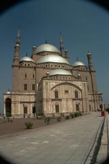 Mosque in Citadel of Cairo at sunset