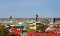 panorama of Krakow from Wawel tower