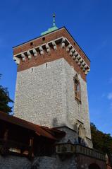 St Florian's Gate, a Gothic tower in Kraków, Poland