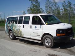 shuttle van at Leslie Street Spit