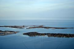 Aerial view of Toronto Island Park and Lake Ontario