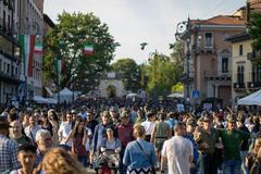 crowd in Viale Roma during the Alpini Gathering 2024 in Vicenza